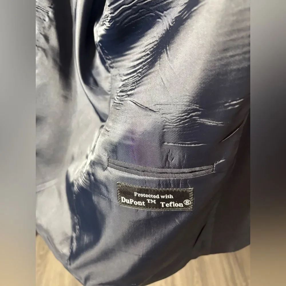 Lacrosse Navy Blue Suit Jacket Sports Coat Size 52R EPC